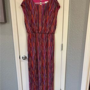 Ces Femme Striped Maxi Dress in Pink, Purple and Orange